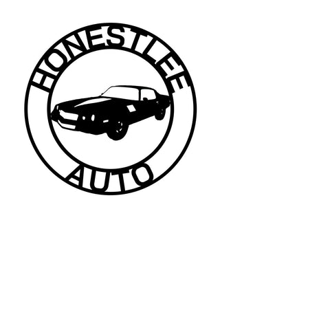 honestlee auto/custom car sign/SILVER