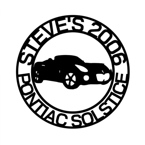 steve's 2006 pontiac solstice/custom car sign/RED