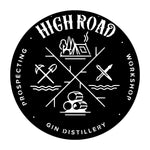 high road gin distillery/custom sign/BLACK