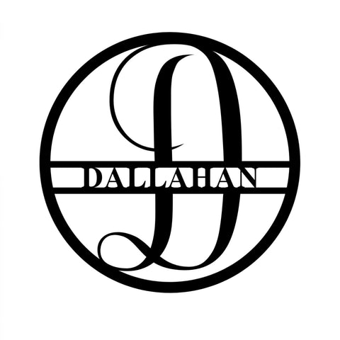 d dallahan/monogram sign/BLACK