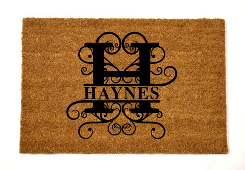 h haynes/monogram doormat