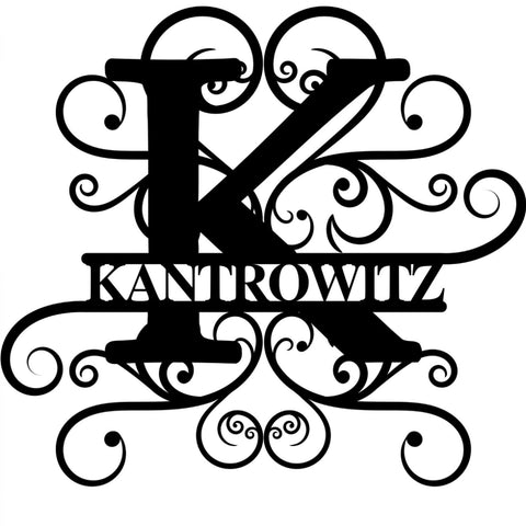 kantrowitz/monogram sign/BLACK