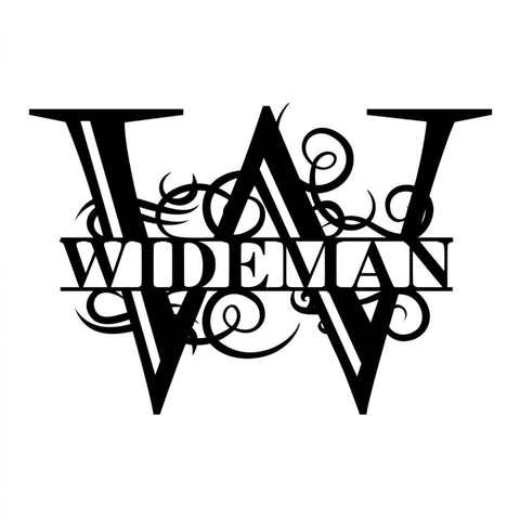 wideman/monogramsign1/BLACK