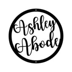 ashley abode/custom sign/BLACK