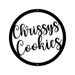 chrissys cookies/custom sign/BLACK