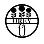 orey/flower monogram sign/BLACK