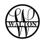 walton 18 in/monogramsign2/BLACK