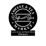 coffee & tea market/custom sign/BLACK