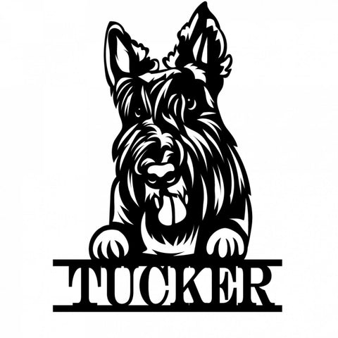 tucker/dog sign/BLACK