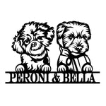 peroni & bella/dog sign/BLACK