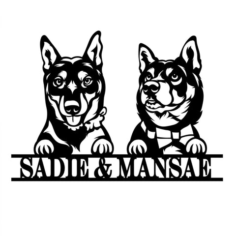 sadie & mansae/dog sign/BLACK