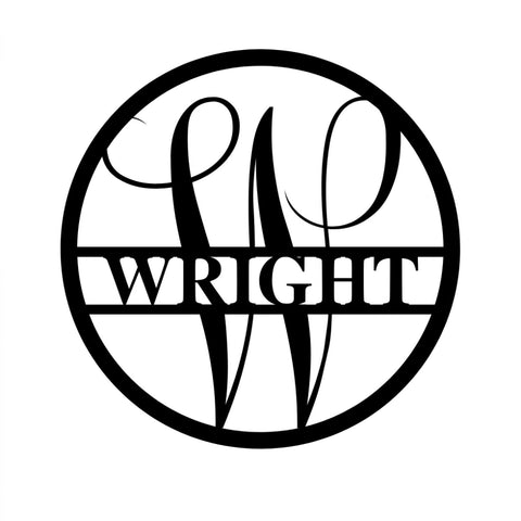 wright/monogram sign 2/SILVER