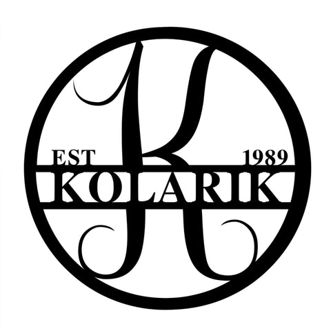 kolarik est 1989/monogram sign/BLACK