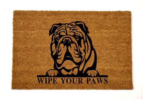 wipe your paws bulldog/30 x 18/mat