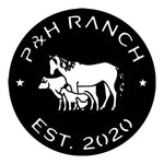 p & h ranch est. 2020/custom sign/BLACK