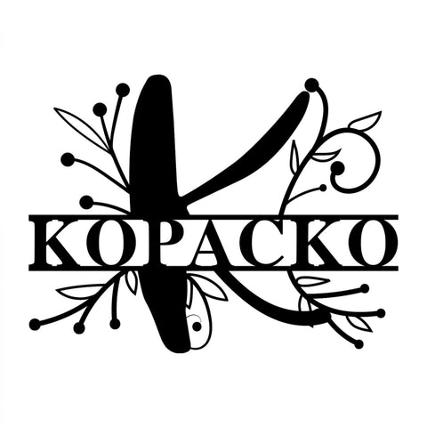 kopacko/monogram sign/BLACK