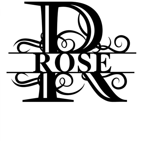 rose/monogram sign sharp/BLACK