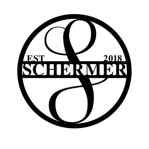 schermer est 2018/monogram sign/BLACK