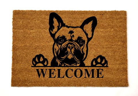 welcome frenchie/ 30 x 18/mat
