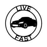 live fast/honda s2000 sign/BLACK