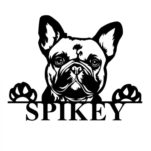 spikey/french bulldog/BLACK