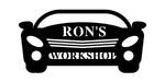 ron's workshop/car sign/BLACK