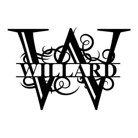 willard/monogramsign/BLACK