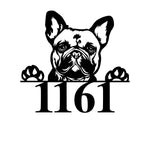 1161/french bulldog sign/BLACK