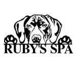 ruby's spa/german shorthair sign/BLACK