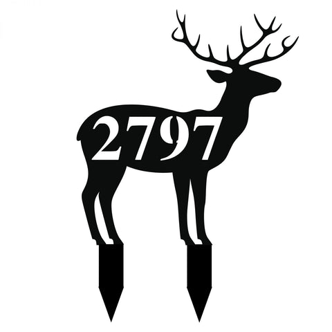 2797/deer yard sign/BLACK
