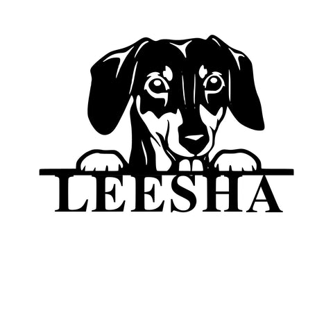leesha/dachshund sign/BLACK