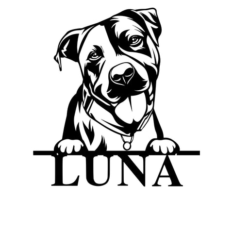 luna/pitbull sign/BLACK