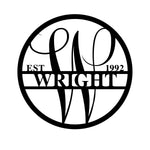 wright est 1992/monogram sign/BLACK