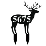 5675/deer yard sign/BLACK