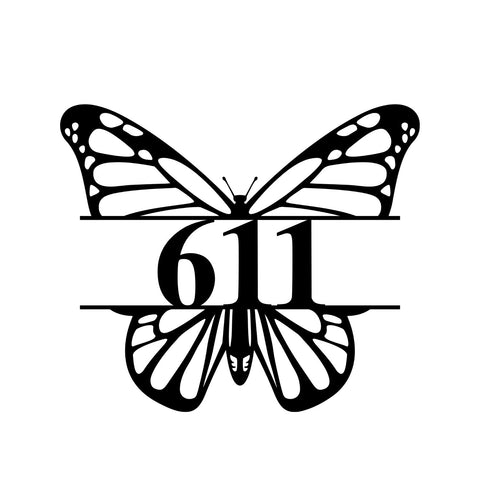 611/butterfly sign/BLACK