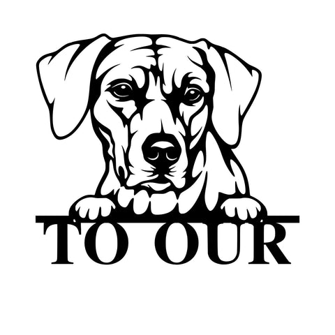 to our/ridgeback sign/BLACK