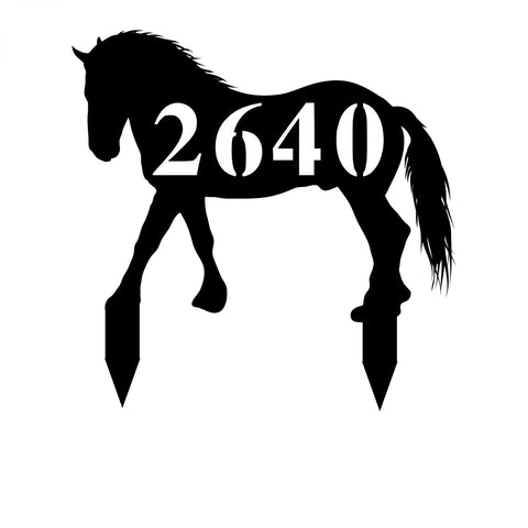 2640/horse yard sign/BLACK