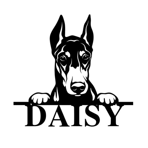 daisy/doberman sign/BLACK