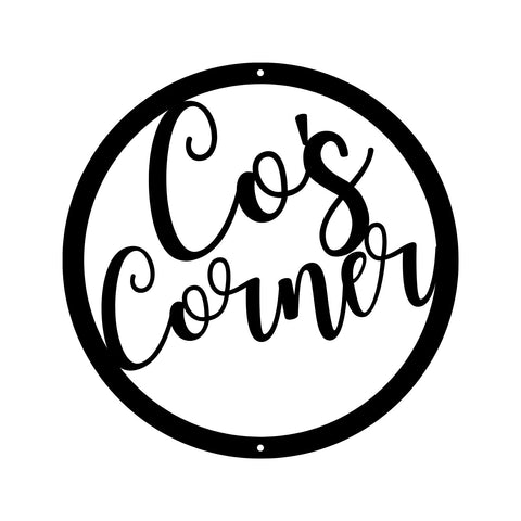 co's corner/custom sign/BLACK