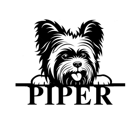 piper/yorkie sign/BLACK