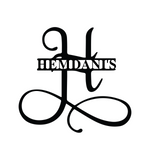 hemdani's/monogram sign/BLACK