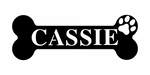 cassie/dog bone sign/BLACK