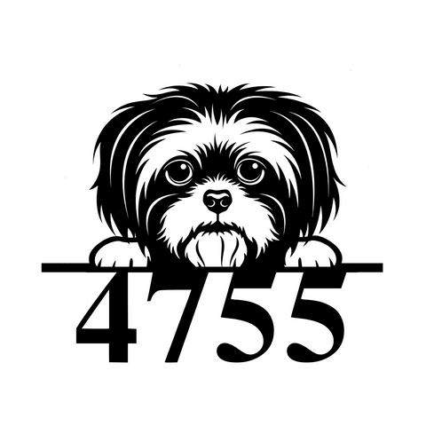 4755/shih tzu sign/BLACK