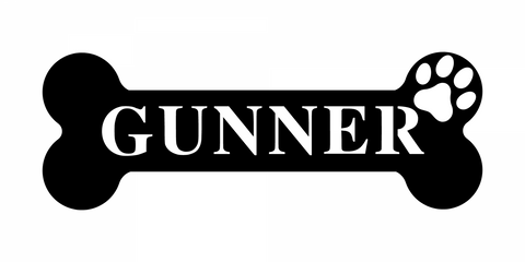 gunner/dog bone sign/BLACK