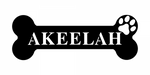 akeelah/dog bone sign/BLACK