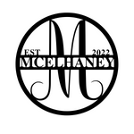 mcelhaney est 2022/monogram sign/BLACK