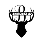 berntsen/deer monogram sign/BLACK