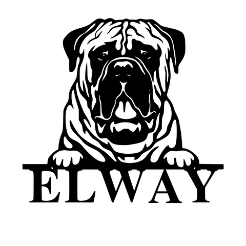 elway/english mastiff sign/BLACK