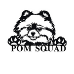 pom squad/pomeranian sign/BLACK