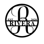 rivera/monogram sign/BLACK/18 inch